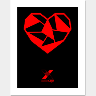 BICOLOR DIAMOND HEART by Metissage -4 Posters and Art